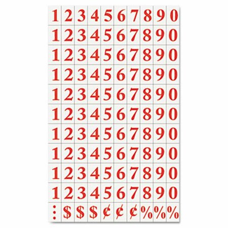 BI-SILQUE Interchangeable Magnetic Characters- Numbers- Red- .75 in.h KT2121